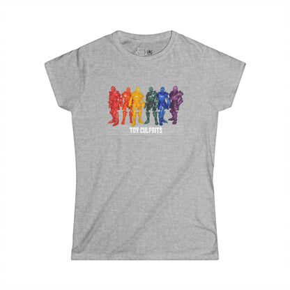 Rainbow Ghosts w/ Toy Culprits White Logo | Mythic Legions | Fan Art | Women's T-Shirt