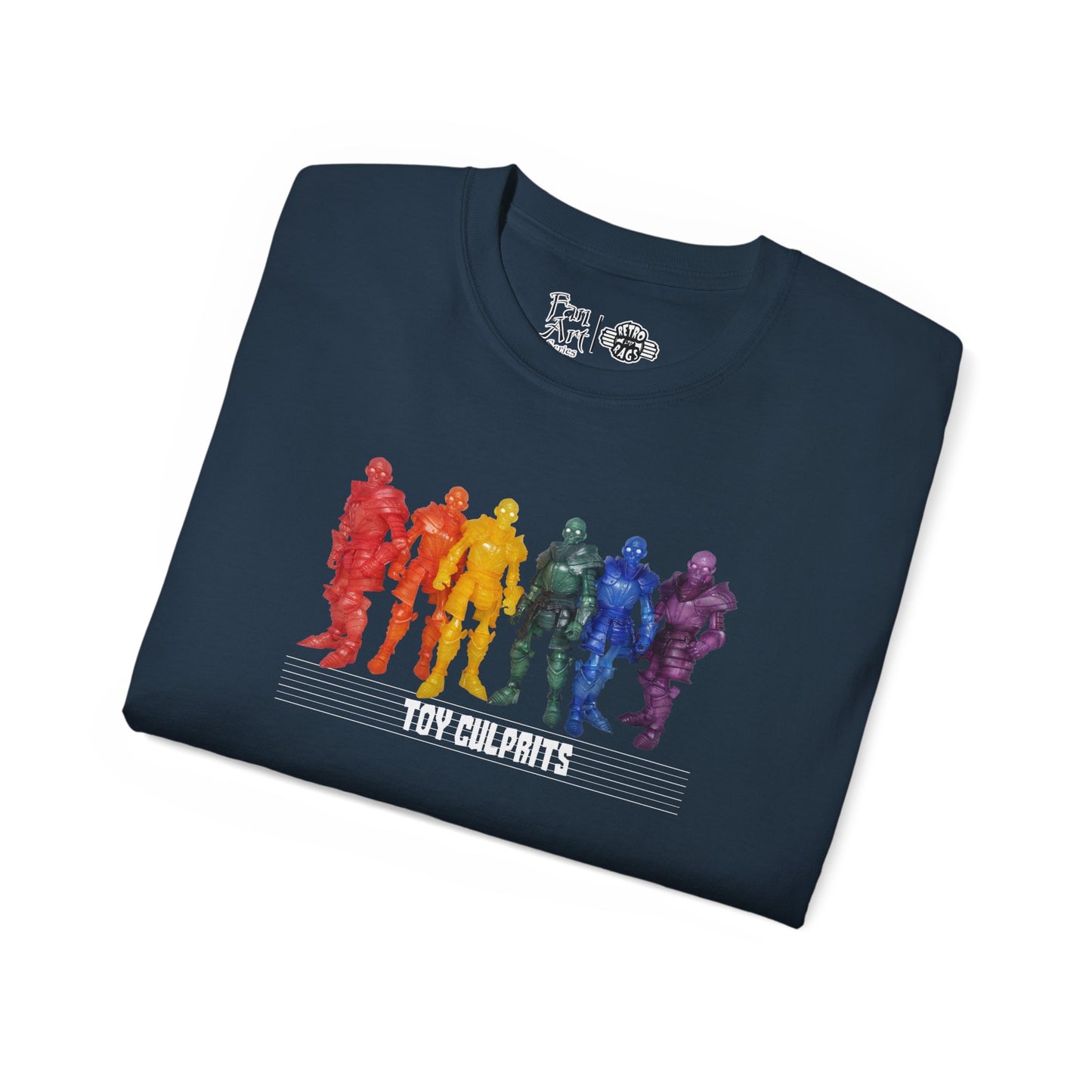 Rainbow Ghosts w/ Toy Culprits White Logo | Mythic Legions | Fan Art | Standard T-Shirt