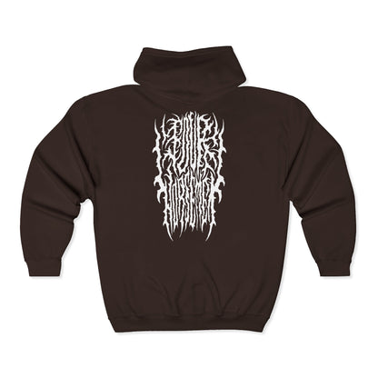 4H Metal Logo White | Mythic Legions | Full Zip Hoodie