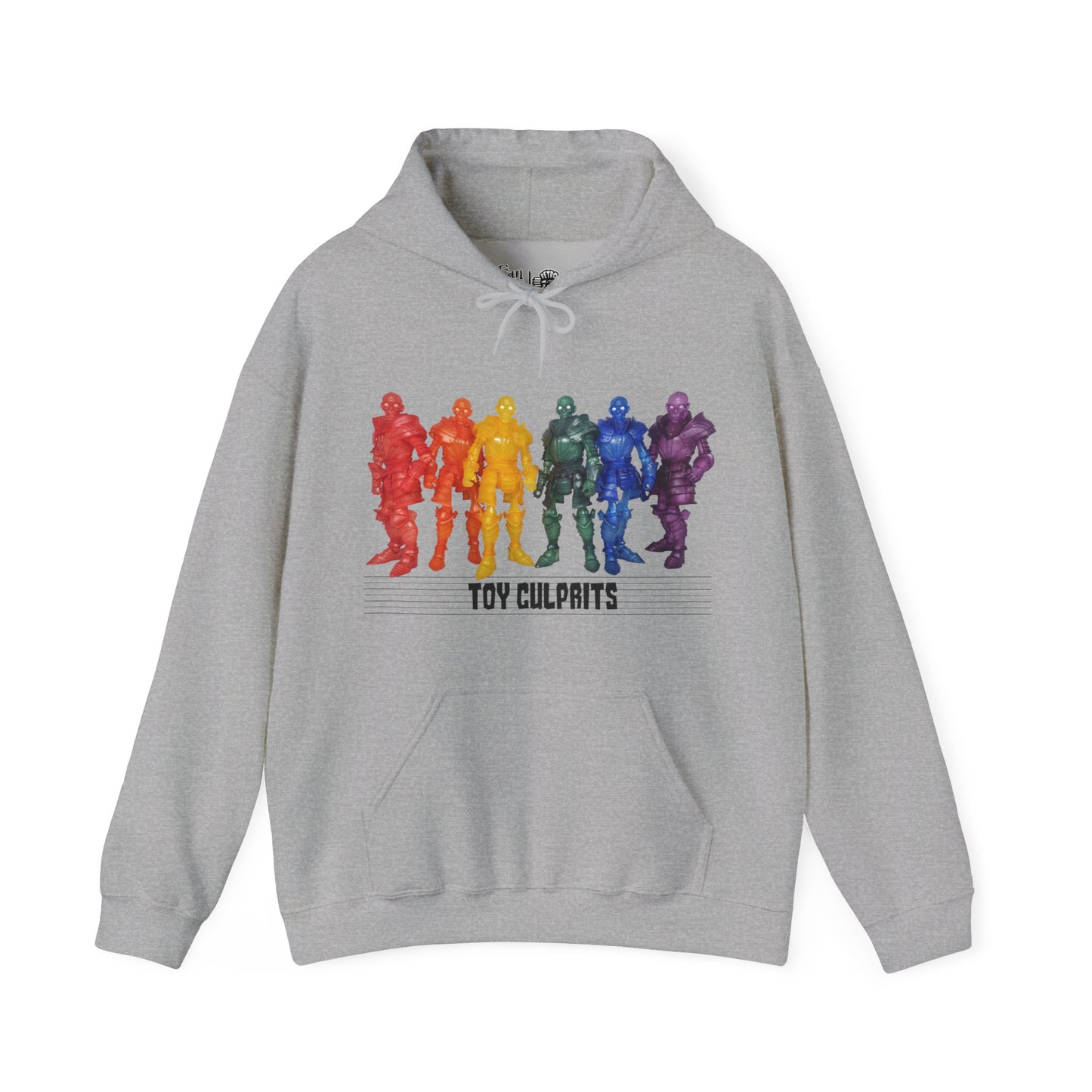 Rainbow Ghosts w/ Toy Culprits Black Logo | Mythic Legions | Fan Art | Pullover Hooodie