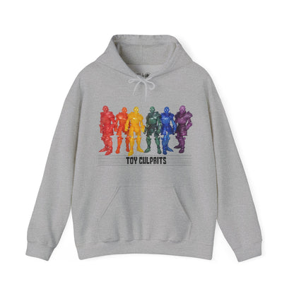 Rainbow Ghosts w/ Toy Culprits Black Logo | Mythic Legions | Fan Art | Pullover Hooodie