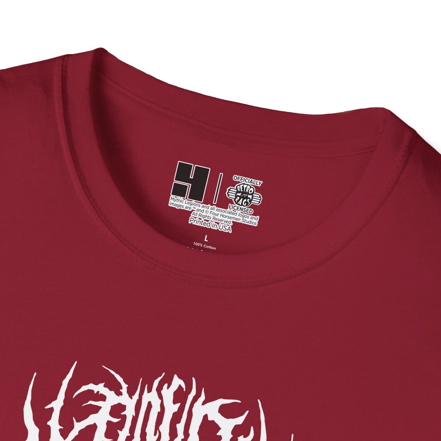 4H Metal Logo White | Mythic Legions | Soft T-Shirt