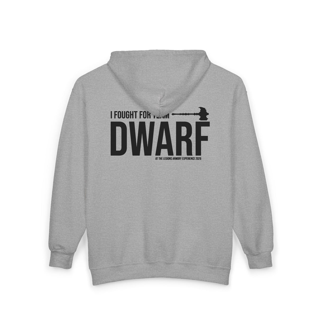 Team Dwarf Legions Con 2026 (Black Logo) | Mythic Legions | Full Zip Hoodie