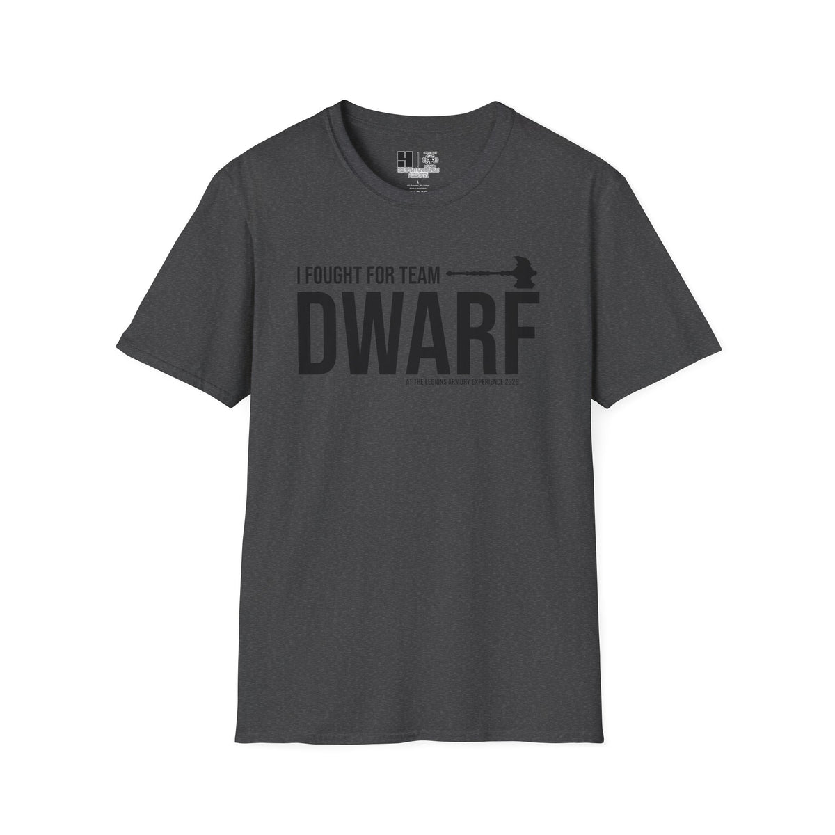 Team Dwarf Legions Con 2026 (Black Logo) | Mythic Legions | Soft T-Shirt