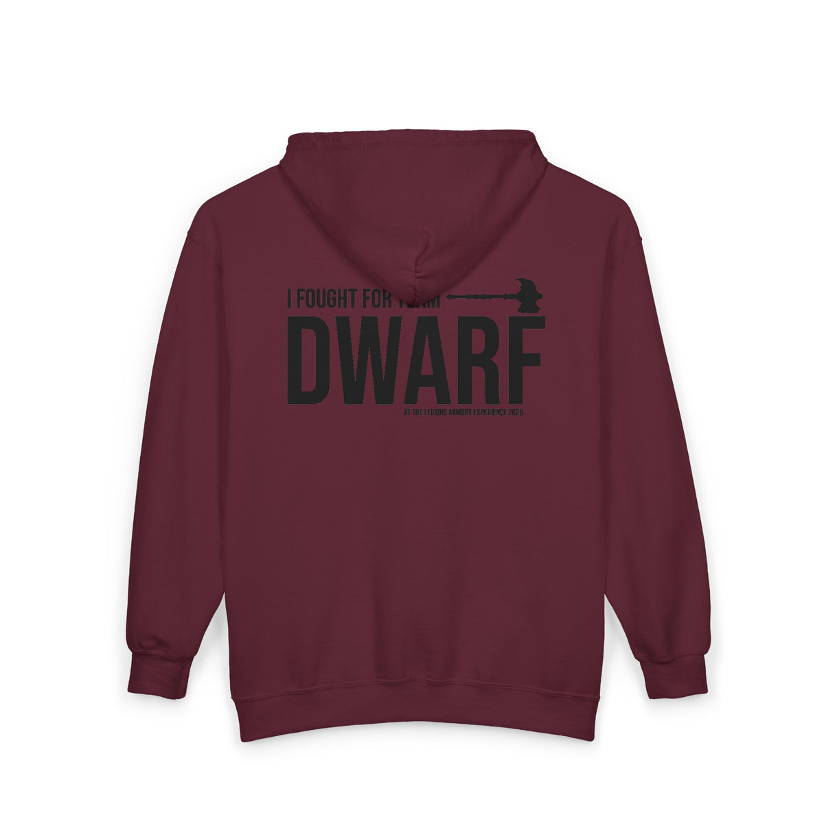 Team Dwarf Legions Con 2026 (Black Logo) | Mythic Legions | Full Zip Hoodie