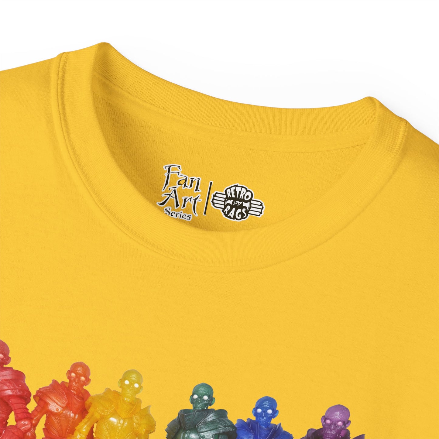 Rainbow Ghosts w/ Toy Culprits Black Logo | Mythic Legions | Fan Art | Standard T-Shirt