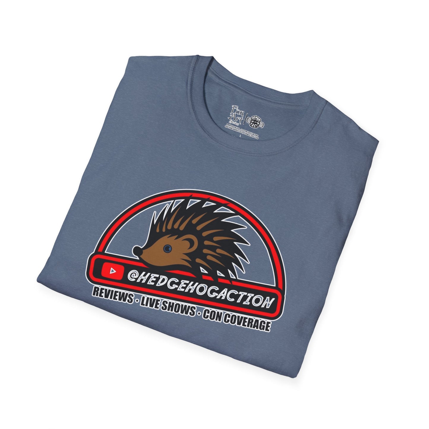 Hedgehog Action Logo | Mythic Legions | Fan Art | Soft T-Shirt