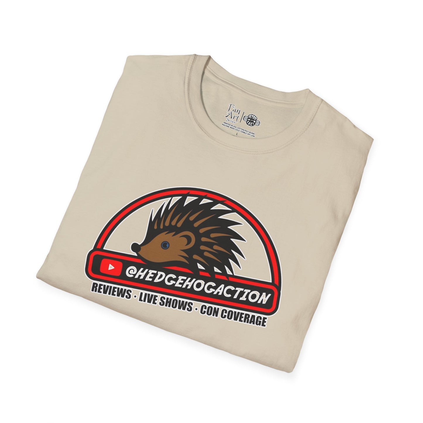 Hedgehog Action Logo | Mythic Legions | Fan Art | Soft T-Shirt