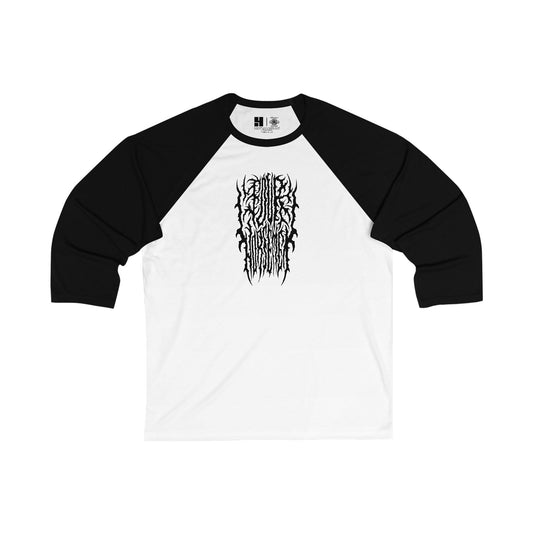 4H Metal Logo Black | Mythic Legions | 3\4 Sleeve Baseball T-Shirt