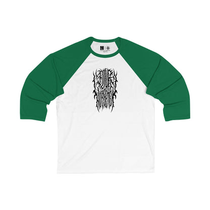 4H Metal Logo Black | Mythic Legions | 3\4 Sleeve Baseball T-Shirt
