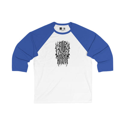 4H Metal Logo Black | Mythic Legions | 3\4 Sleeve Baseball T-Shirt