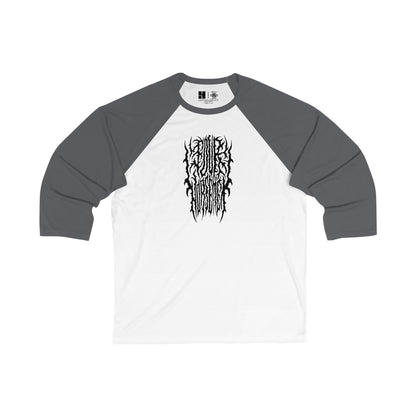 4H Metal Logo Black | Mythic Legions | 3\4 Sleeve Baseball T-Shirt