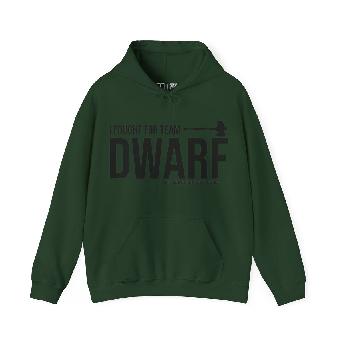 Team Dwarf Legions Con 2026 (Black Logo) | Mythic Legions | Pullover Hooodie