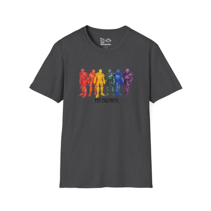 Rainbow Ghosts w/ Toy Culprits Black Logo | Mythic Legions | Fan Art | Soft T-Shirt