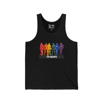 Rainbow Ghosts w/ Toy Culprits White Logo | Mythic Legions | Fan Art | Tank Top