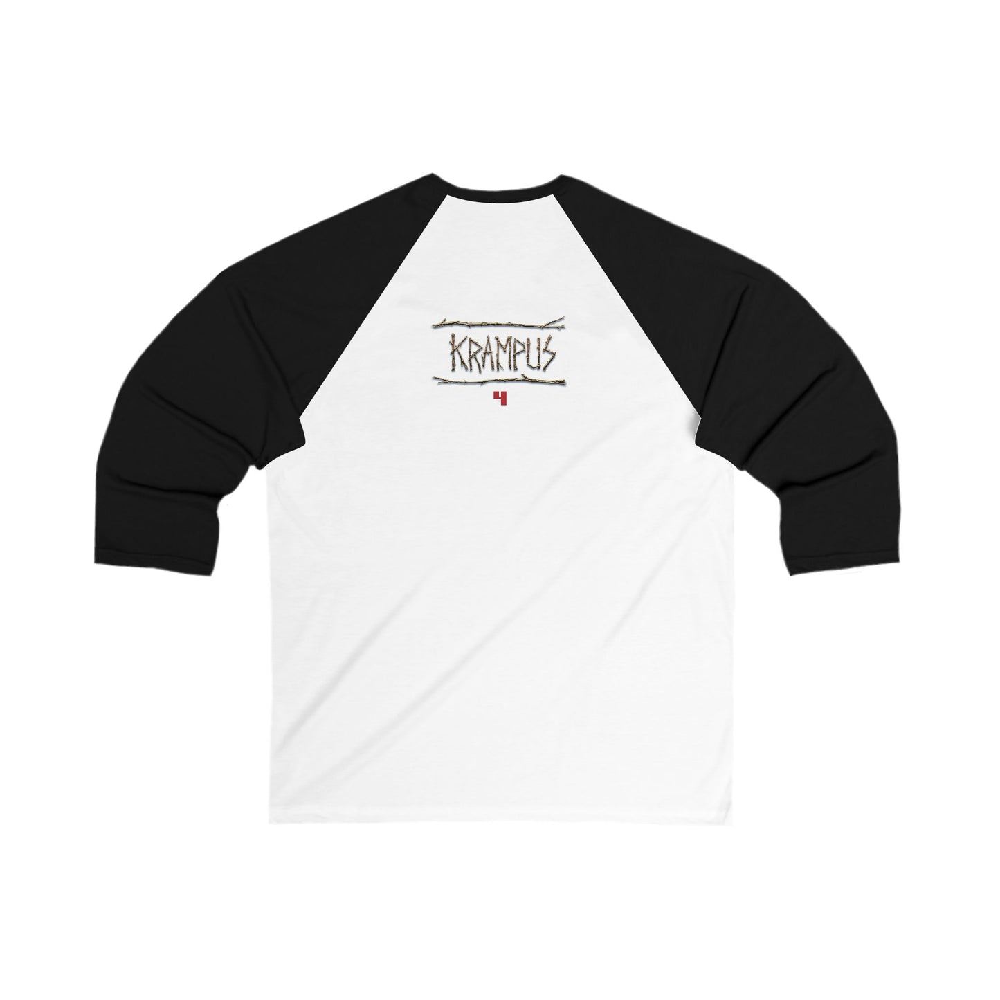 Krampus v1 | Figura Obscura | 3\4 Sleeve Baseball T-Shirt