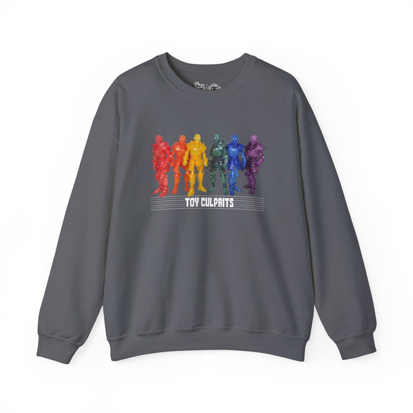 Rainbow Ghosts w/ Toy Culprits White Logo | Mythic Legions | Fan Art | Sweatshirt