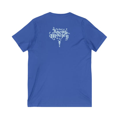 Jacob Marley | Blue/White | Figura Obscura | V-Neck T-Shirt