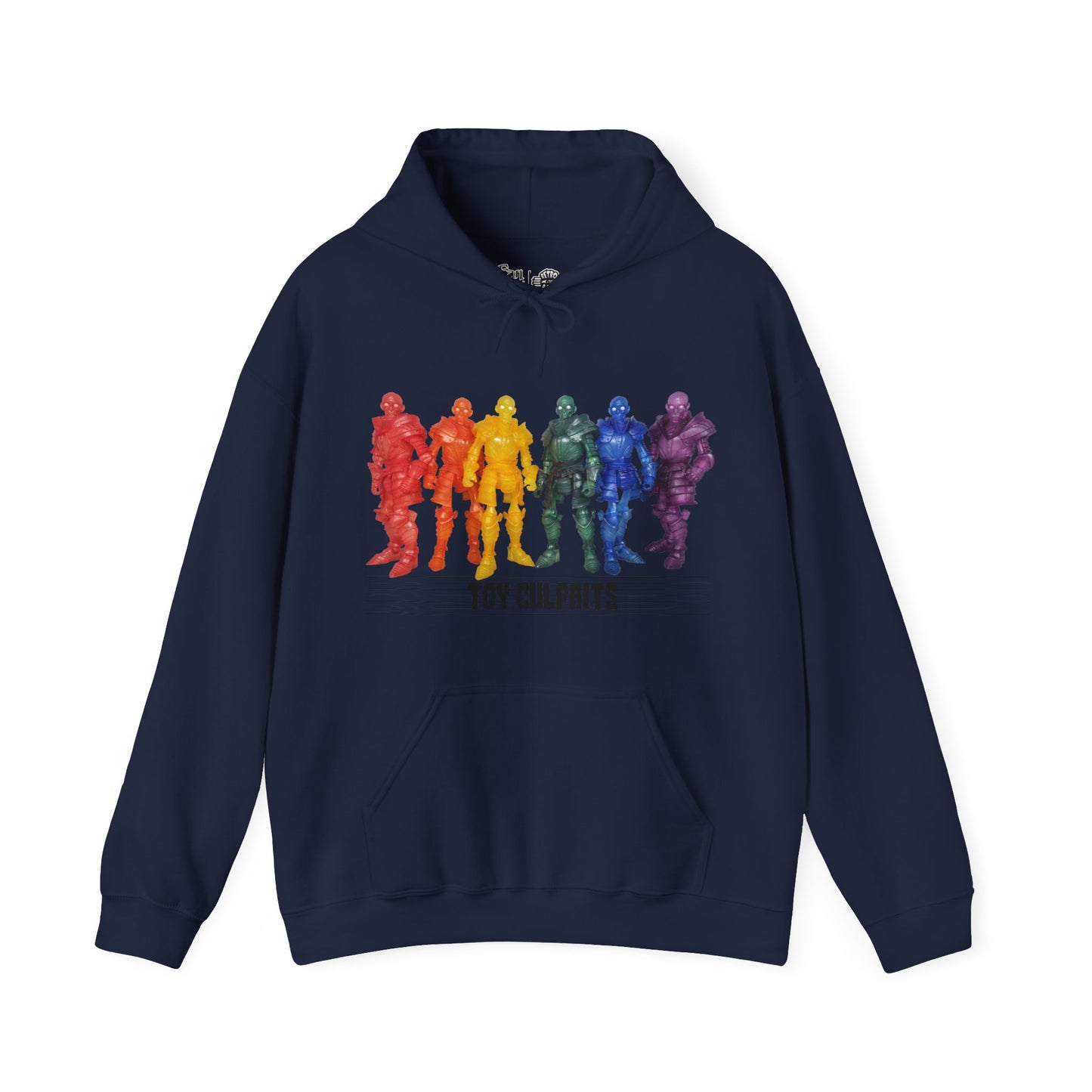 Rainbow Ghosts w/ Toy Culprits Black Logo | Mythic Legions | Fan Art | Pullover Hooodie