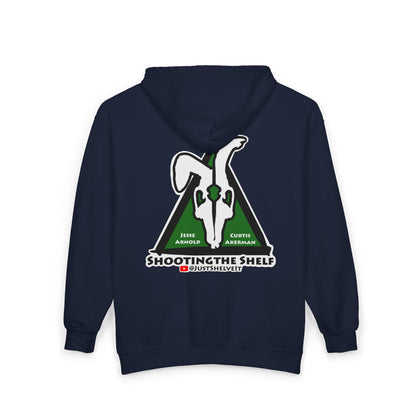 Shooting the Shelf Logo | Mythic Legions | Fan Art | Full Zip Hoodie