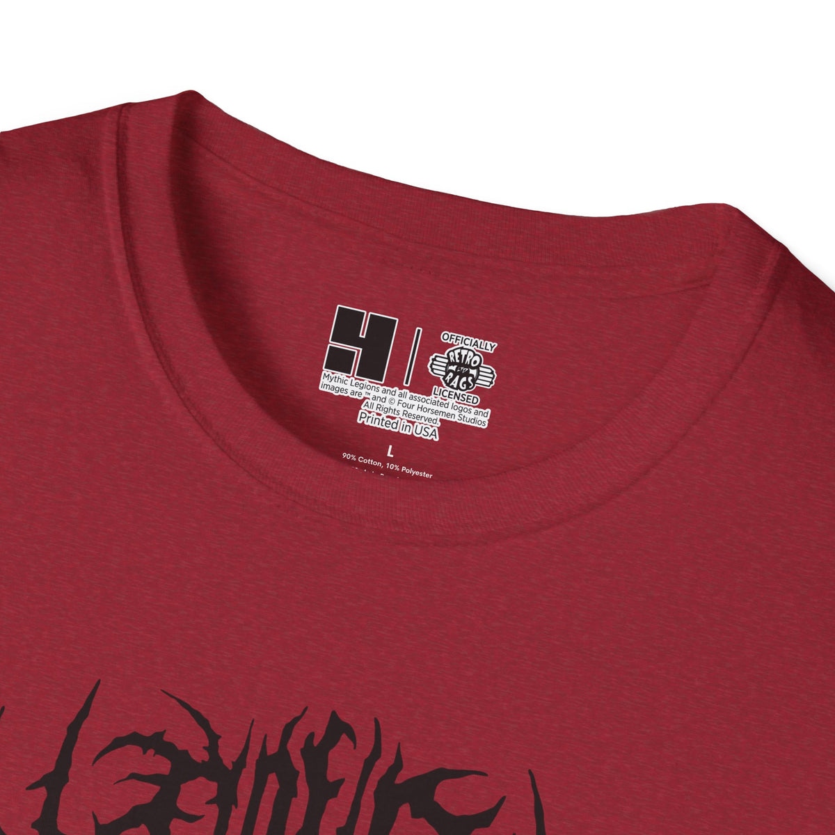 4H Metal Logo Black | Mythic Legions | Soft T-Shirt