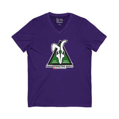 Shooting the Shelf Logo | Mythic Legions | Fan Art | V-Neck T-Shirt