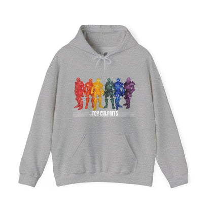 Rainbow Ghosts w/ Toy Culprits White Logo | Mythic Legions | Fan Art | Pullover Hooodie