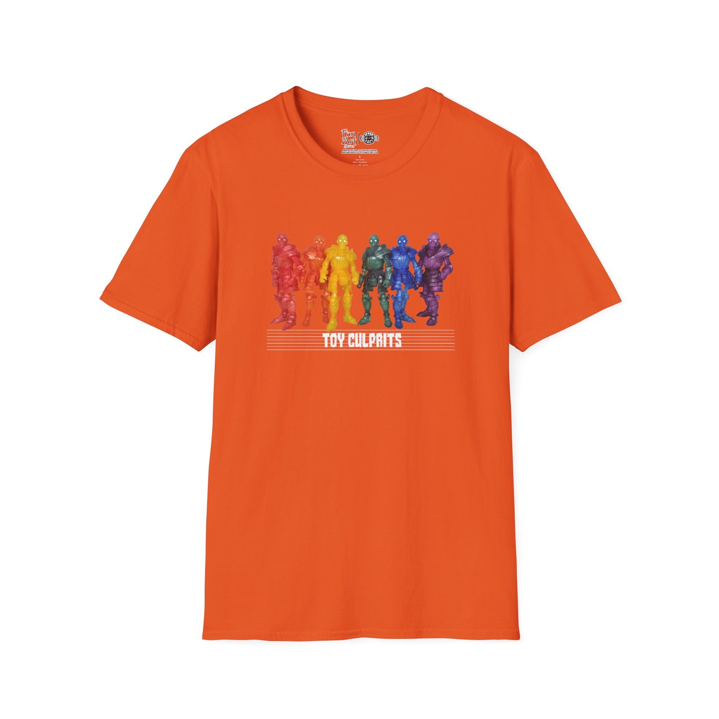 Rainbow Ghosts w/ Toy Culprits White Logo | Mythic Legions | Fan Art | Soft T-Shirt