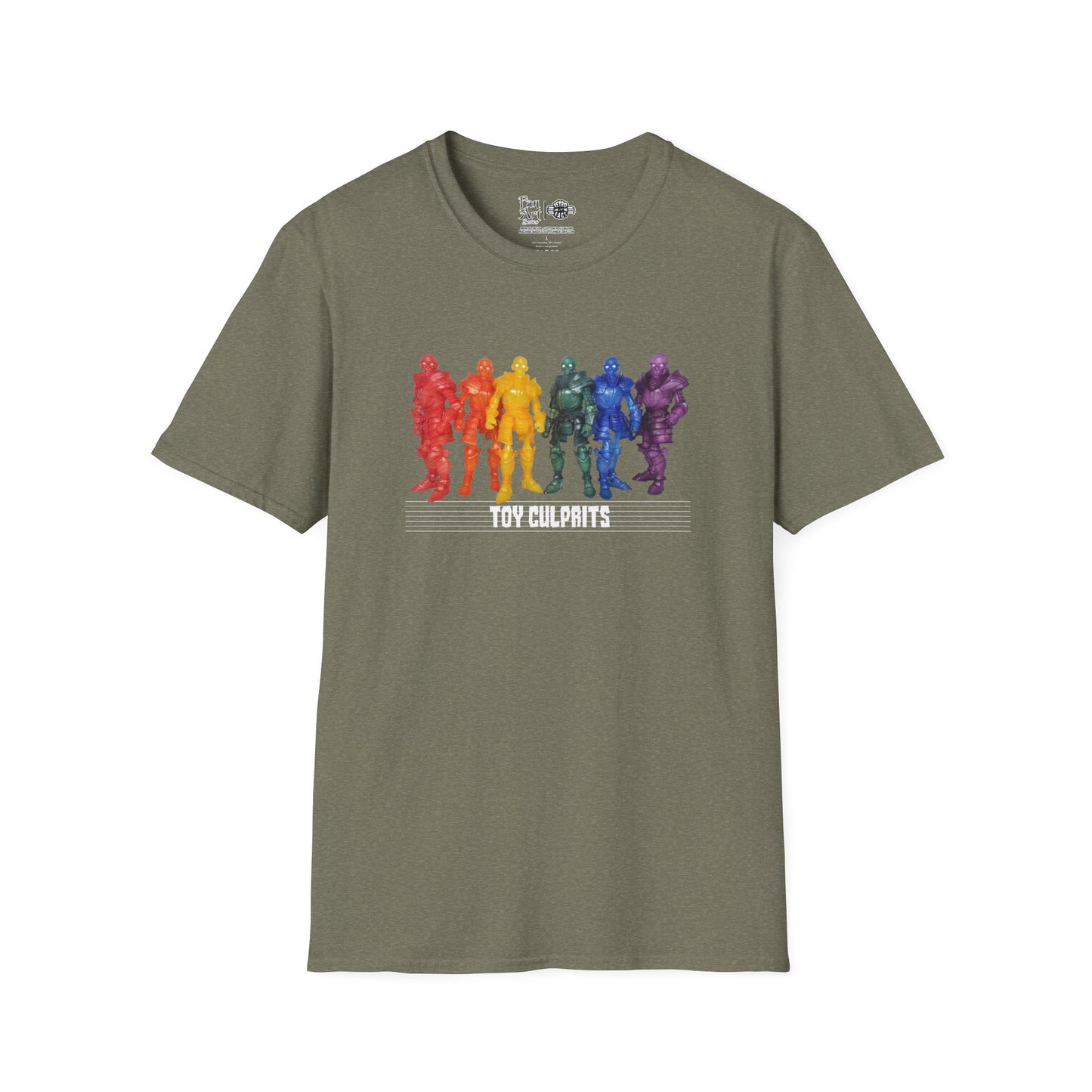 Rainbow Ghosts w/ Toy Culprits White Logo | Mythic Legions | Fan Art | Soft T-Shirt