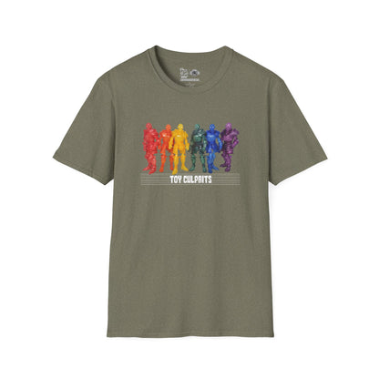Rainbow Ghosts w/ Toy Culprits White Logo | Mythic Legions | Fan Art | Soft T-Shirt
