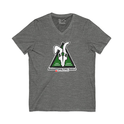 Shooting the Shelf Logo | Mythic Legions | Fan Art | V-Neck T-Shirt