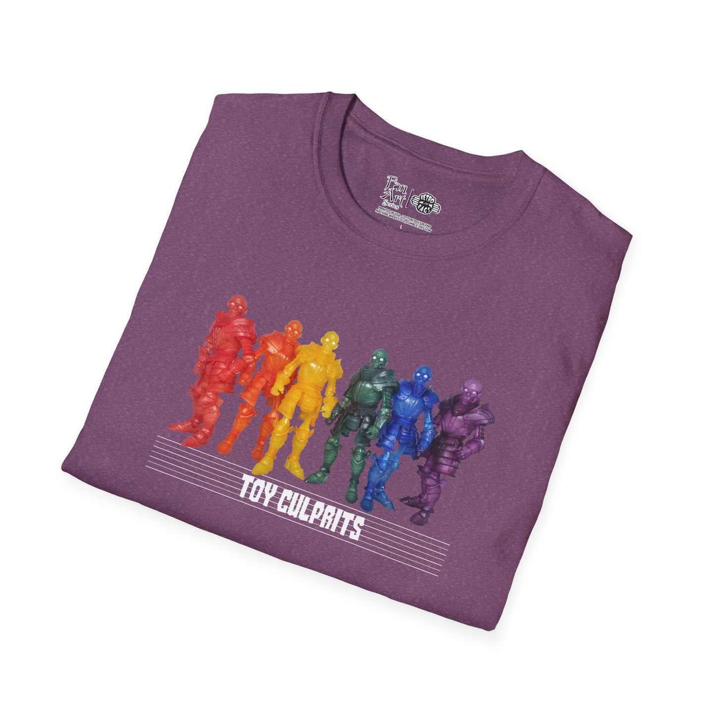Rainbow Ghosts w/ Toy Culprits White Logo | Mythic Legions | Fan Art | Soft T-Shirt