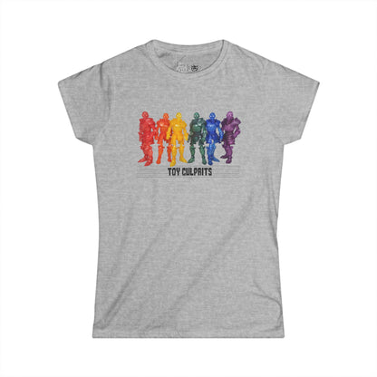 Rainbow Ghosts w/ Toy Culprits Black Logo | Mythic Legions | Fan Art | Women's T-Shirt