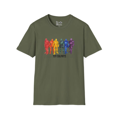 Rainbow Ghosts w/ Toy Culprits Black Logo | Mythic Legions | Fan Art | Soft T-Shirt