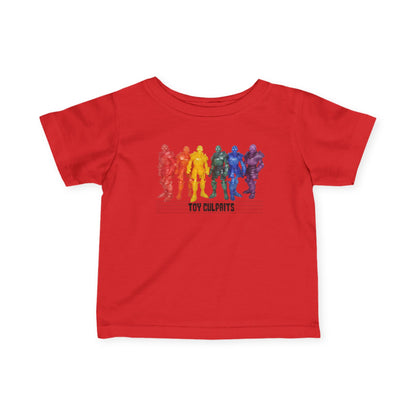 Rainbow Ghosts w/ Toy Culprits Black Logo | Mythic Legions | Fan Art | Infant T-Shirt