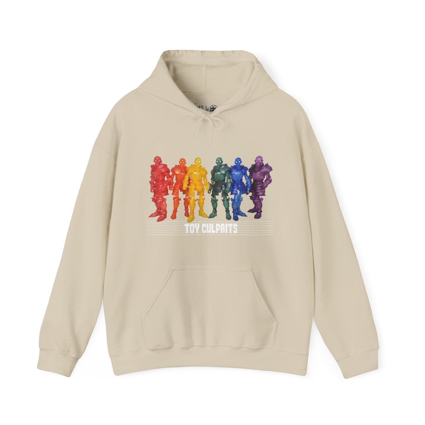 Rainbow Ghosts w/ Toy Culprits White Logo | Mythic Legions | Fan Art | Pullover Hooodie
