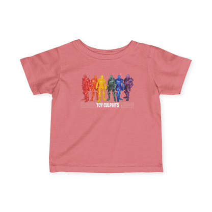 Rainbow Ghosts w/ Toy Culprits White Logo | Mythic Legions | Fan Art | Infant T-Shirt