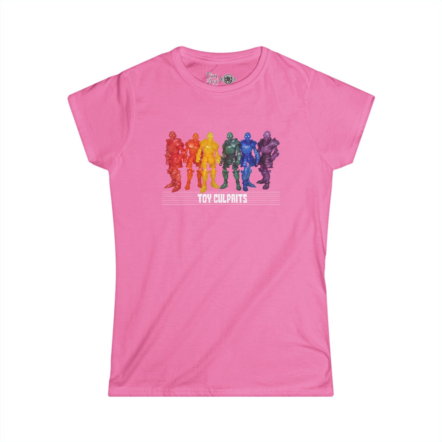 Rainbow Ghosts w/ Toy Culprits White Logo | Mythic Legions | Fan Art | Women's T-Shirt