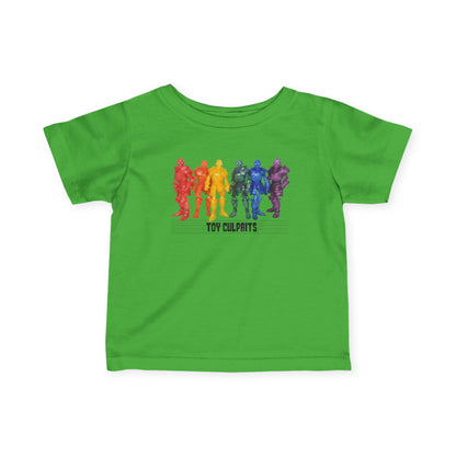 Rainbow Ghosts w/ Toy Culprits Black Logo | Mythic Legions | Fan Art | Infant T-Shirt