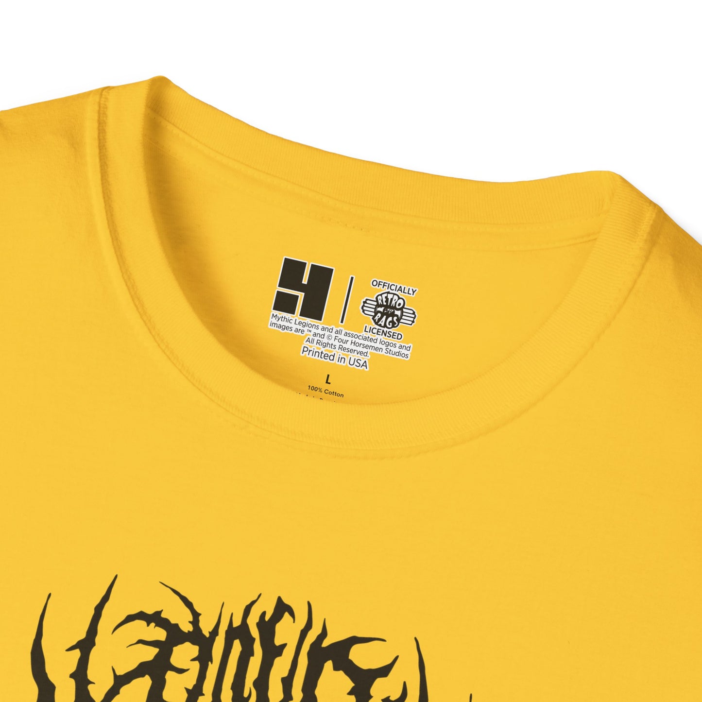 4H Metal Logo Black | Mythic Legions | Soft T-Shirt