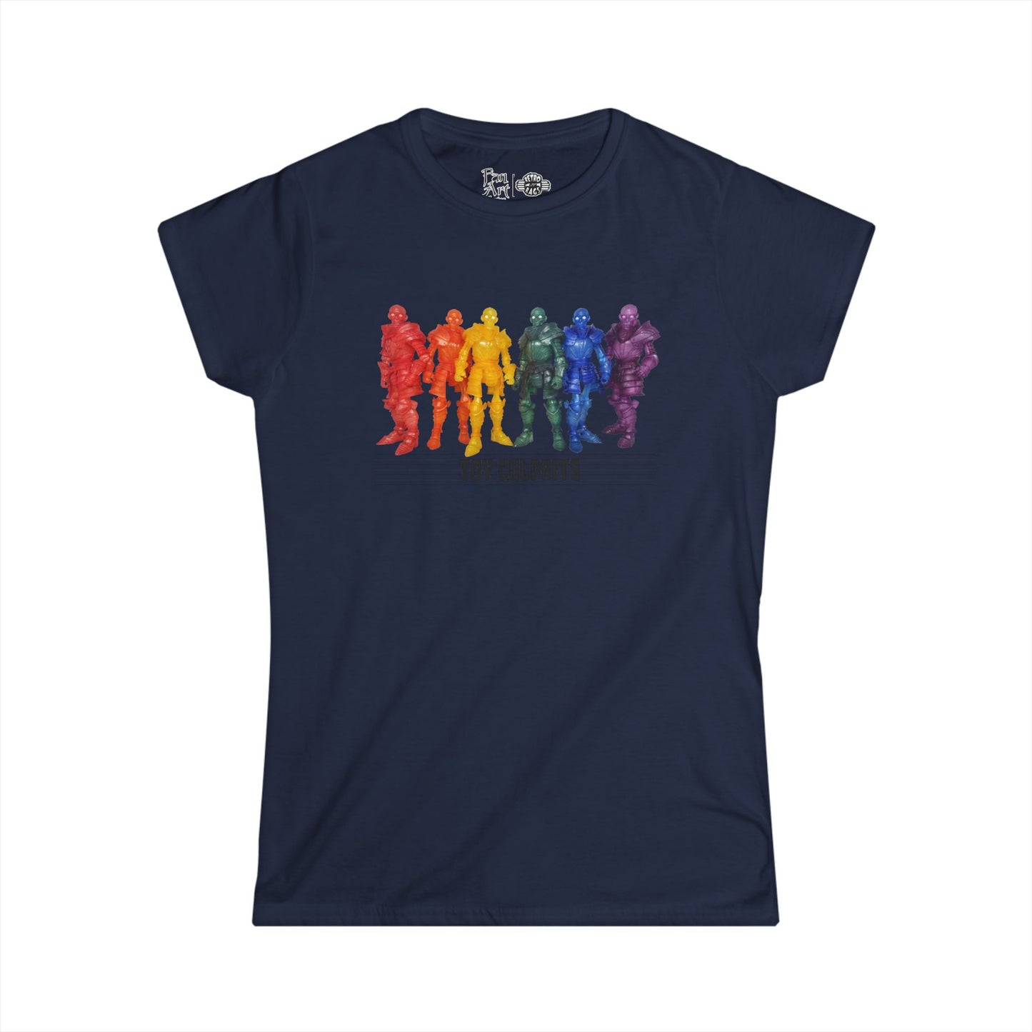 Rainbow Ghosts w/ Toy Culprits Black Logo | Mythic Legions | Fan Art | Women's T-Shirt