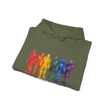 Rainbow Ghosts w/ Toy Culprits White Logo | Mythic Legions | Fan Art | Pullover Hooodie