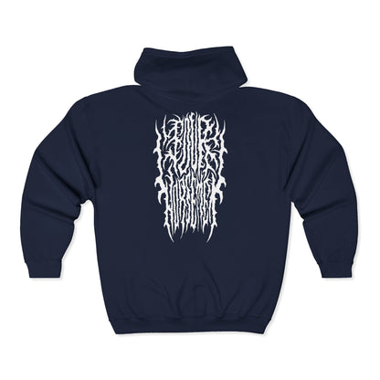 4H Metal Logo White | Mythic Legions | Full Zip Hoodie