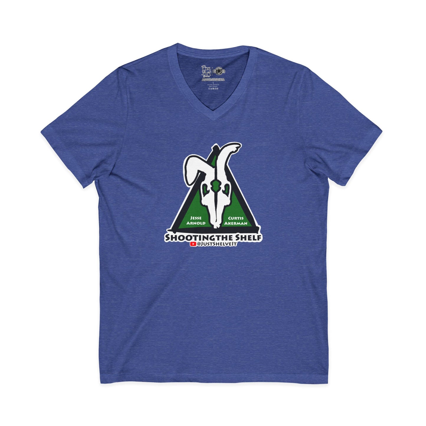 Shooting the Shelf Logo | Mythic Legions | Fan Art | V-Neck T-Shirt