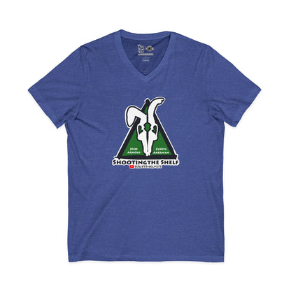 Shooting the Shelf Logo | Mythic Legions | Fan Art | V-Neck T-Shirt