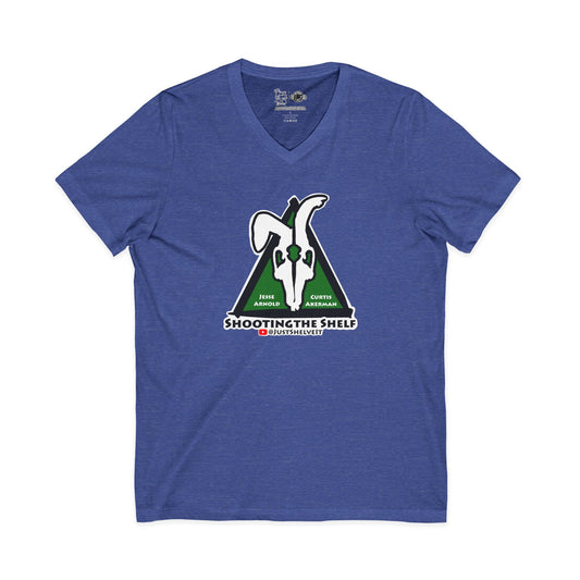 Shooting the Shelf Logo | Mythic Legions | Fan Art | V-Neck T-Shirt