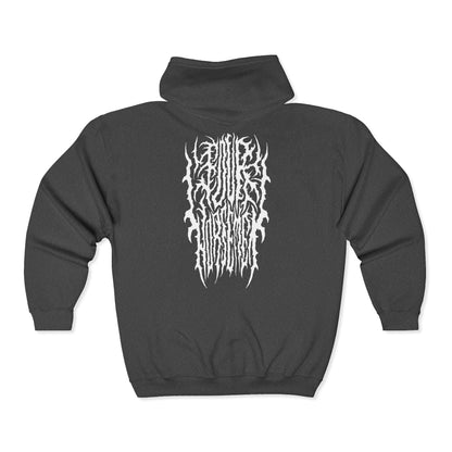 4H Metal Logo White | Mythic Legions | Full Zip Hoodie