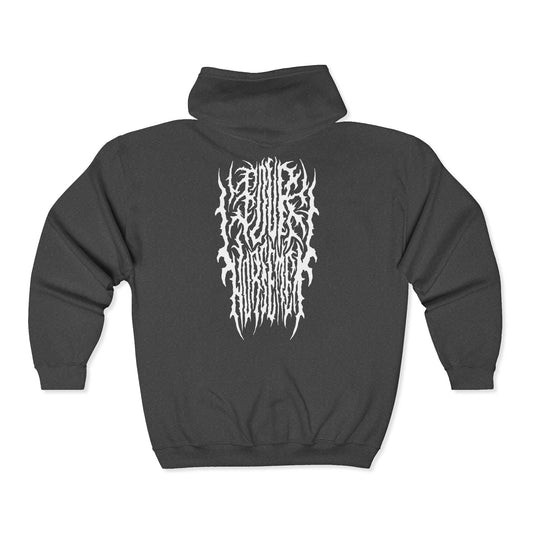 4H Metal Logo White | Mythic Legions | Full Zip Hoodie