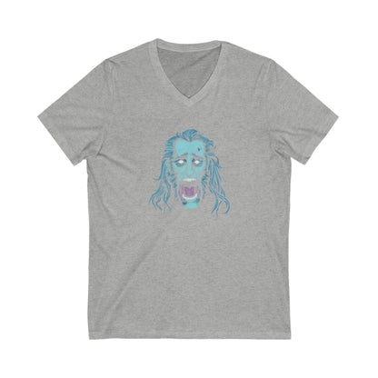 Jacob Marley | Blue/White | Figura Obscura | V-Neck T-Shirt