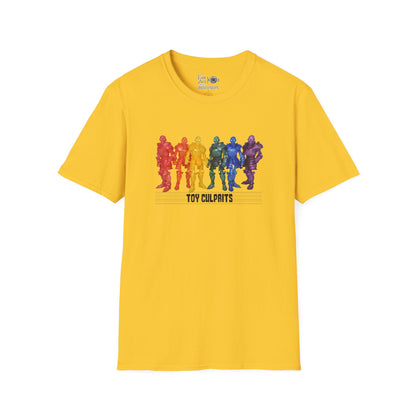 Rainbow Ghosts w/ Toy Culprits Black Logo | Mythic Legions | Fan Art | Soft T-Shirt